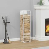 vidaXL Stalak za drva bijeli 25x25x100 cm hladno valjani čelik | shoptok.hr