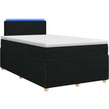 Boxspring krevet s madracem Crna 120 x 190 cm Tkanina | shoptok.hr