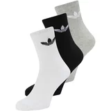 Adidas Čarape 'Trefoil Cushion Crew ' siva melange / crna / bijela