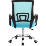 Kondela Pisarniški stol, turkizna/črna/krom, DEX 4 NEW | Shoptok.si
