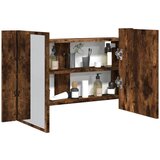 Furnova LED kopalniška omarica z ogledalom dim. hrast 80x12x45 akril, (21947159) | Shoptok.si