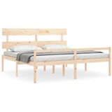 Krevet za starije s uzglavljem 200x200 cm od masivnog drva | shoptok.hr