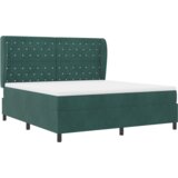 Box Spring krevet s madracem u tamnozelenoj boji 180x200 cm baršun | shoptok.hr