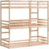 vidaXL Trojni pograd 80×200 cm trdna borovina | Shoptok.si