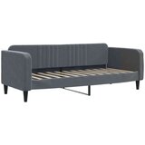  Izvlečna dnevna postelja s predali temno siva 80x200 cm žamet | Shoptok.si
