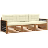 vidaXL Zunanja garnitura za sedenje z blazino 3 pcs Naravna in smetana, (5000281536) | Shoptok.si