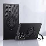 INF Črn TPU+Akril Ohišje Združljivo s Samsung S25 Ultra z 360° Magnetnim Obročkom, (5000275101) | Shoptok.si