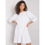 RUE PARIS Dress-RV-SK-6075.10X-light gray | Shoptok.si