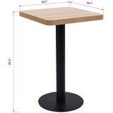Bistro stol svjetlosmeđi 50 x 50 cm MDF | Shoptok.si