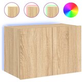 Maison Chic Stenska TV omarica - TV stojalo - Televizijska omarica z LED lučkami sonoma hrast 60x35x41 cm, (21701648) | Shoptok.si
