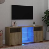 TV ormarić s LED svjetlima boja hrasta sonome 120 x 30 x 50 cm | shoptok.hr