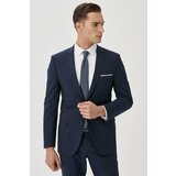 ALTINYILDIZ CLASSICS Men's Navy Blue Slim Fit Slim Fit Monocollar Suit. Cene