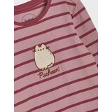 Sinsay Pamučna majica dugih rukava u pruge s vezom Pusheen the Cat | shoptok.hr