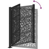  Vrtna vrata crna 105x130 cm dizajn čeličnog lišća | shoptok.hr