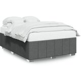 Maison Chic Posteljni okvir - Dvoposteljna postelja - Zakonska postelja brez vzmetnice temno siv 140x190 cm blago-J12915, (21771204) | Shoptok.si