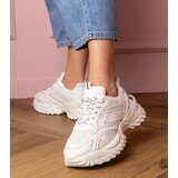 Gemre White sporty sneakers with thick soles Lirana | shoptok.hr