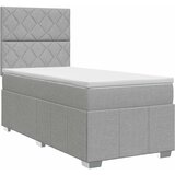  Boxspring krevet s madracem Svjetlosiva 90 x 200 cm Tkanina | shoptok.hr