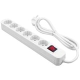 Mediarange produžni kabel s 6 mjesta i prekidačem, 1,4 m, bijeli , MRCS206 | shoptok.hr