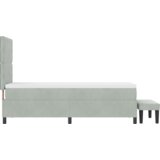 vidaXL Box Spring Bed z vzmetnico in klopjo Svetlo siva 80x200 cm Žamet | Shoptok.si