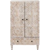  Visoka ploča Bijelo 60 x 33,5 x 100 cm Čvrsto drvo manga | shoptok.hr