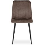Lava stolica - tamnosmeđi baršun / crne noge x 3 | shoptok.hr