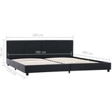  Za krevet od umjetne kože crni 180 x 200 cm | shoptok.hr