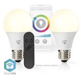 Nedis WIFILRC20E27 - set 2xLED rgbw prigušiva sijalica E27/9W wi-fi 2700-6500K | Eponuda.com
