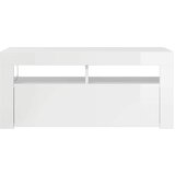 TV ormarić s LED svjetlima visoki sjaj bijeli 90 x 35 x 40 cm | shoptok.hr
