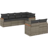  The Living Store Vrtna sedežna garnitura 7-delna z blazinami siv poli ratan - Vrtna Sedežna Garniture, (21450985) | Shoptok.si