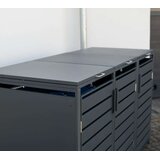 WESTMANN spremište za 3 kante za smeće Kubus | 3x240L | Antracit | 200x80x116 cm - BRANDED IN GERMANY | shoptok.hr