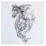 WALLXPERT APT724 v2 Zidna dekoracija Metalni konj Line Art, 99x62cm, Crna | Eponuda.ba