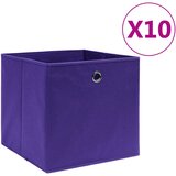  Kutije za pohranu 10 kom netkana tkanina 28x28x28 cm ljubičaste | shoptok.hr
