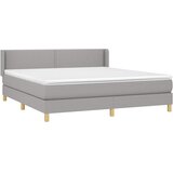  Krevet s oprugama i madracem svjetlosivi 180x200 cm od tkanine | shoptok.hr