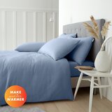 Catherine Lansfield Svetlo modra podaljšana flanelna posteljnina za zakonsko posteljo 230x220 cm Brushed – | Shoptok.si