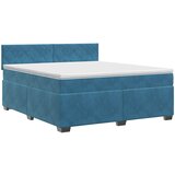  Boxspring krevet s madracem Tamno plava 160 x 200 cm Baršun | shoptok.hr