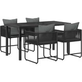  Komplet za jedilnico v vrtu 5 pcs Črna in anthracit, (5000271284) | Shoptok.si