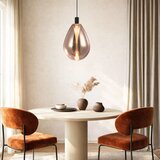  visilica na sajli denso 1xGU10/10W/230V, prečnik 30 cm, bakarna/crna | Eponuda.com