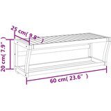  Polica za ručnike zidna 60 x 25 x 20 cm od bambusa | shoptok.hr