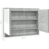  Kupaonski ormarić s ogledalom 80 x 15 x 60 cm MDF boja betona | Eponuda.com