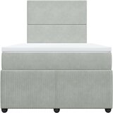 Box spring krevet s madracem svjetlosivi 120x200 cm baršunasti | shoptok.hr