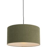 QAZQA Viseča svetilka črna z zeleno senco 50 cm - Combi 1 Cene