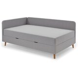 Meise Möbel Svijetlo sivi tapecirani krevet s prostorom za pohranu 120x200 cm Cabana – Cijene