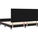  s opruga kutije s uzglavljem Crna 200 x 200 cm Baršun | shoptok.hr