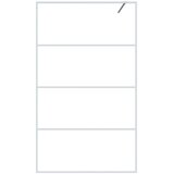 Pregrada za tuš bijela 115 x 195 cm s prozirnim staklom ESG | shoptok.hr