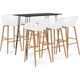 7-dijelni barski set crno-bijeli u