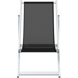  Sklopive stolice za plažu 2 kom crne od aluminija i tekstilena | shoptok.hr