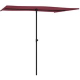 Vrtni suncobran s aluminijskim stupom 2 x 1,5 m bordo | shoptok.hr