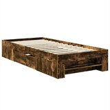  Krevetna konstrukcija s uzglavljem Dimljeni hrast 100 x 200 m | shoptok.hr