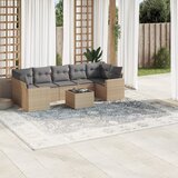vidaXL 8-dijelni set vrtnih sofa od poliratana s jastucima bež | shoptok.hr