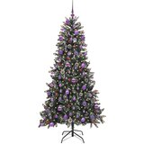 vidaXL Umestno božično drevo med 300 LED Zelena 114 x 114 x 210 cm | Shoptok.si